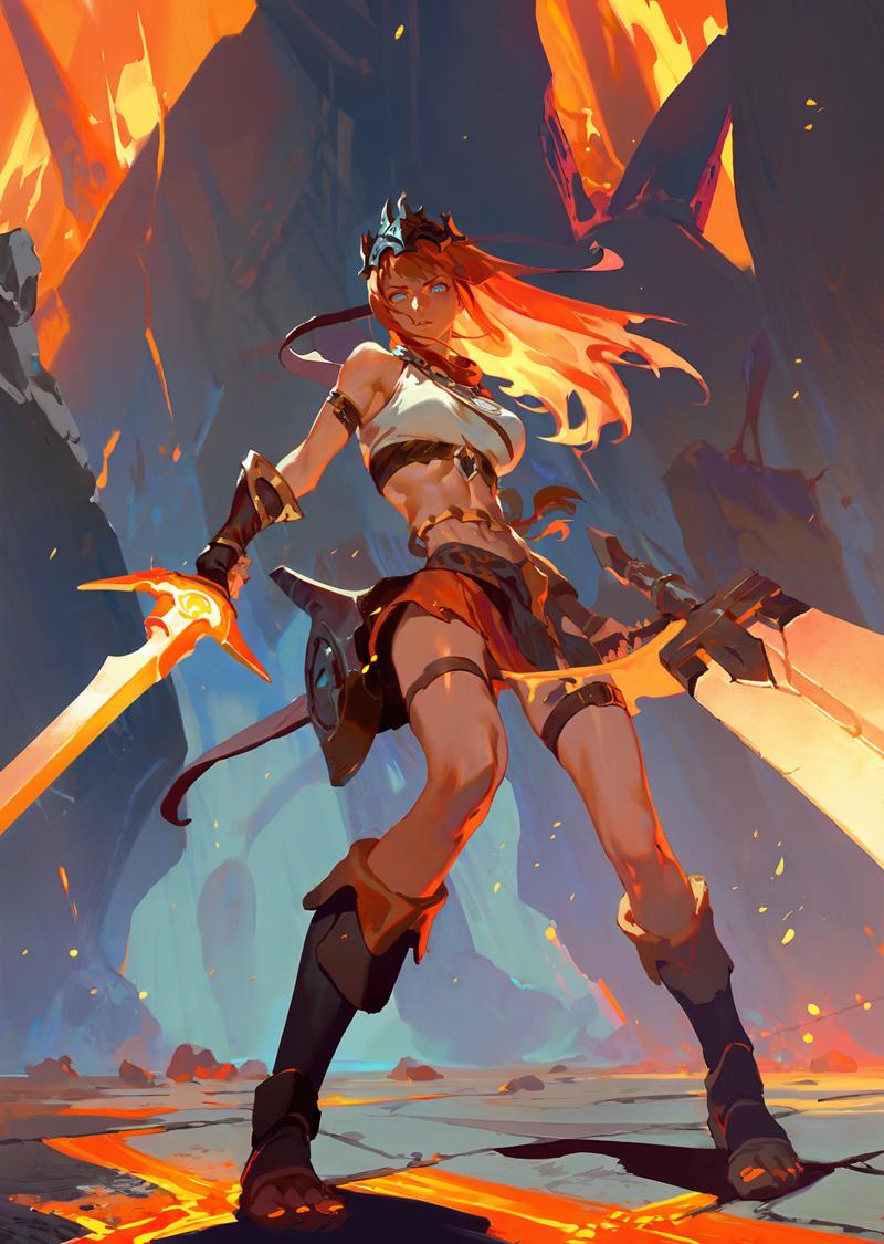 00529-1264810162-,by reiko, by dino_impasto , shadows,  glowing lava _cinematic light epic shot action pose beautiful a female barbarian , , insa.png